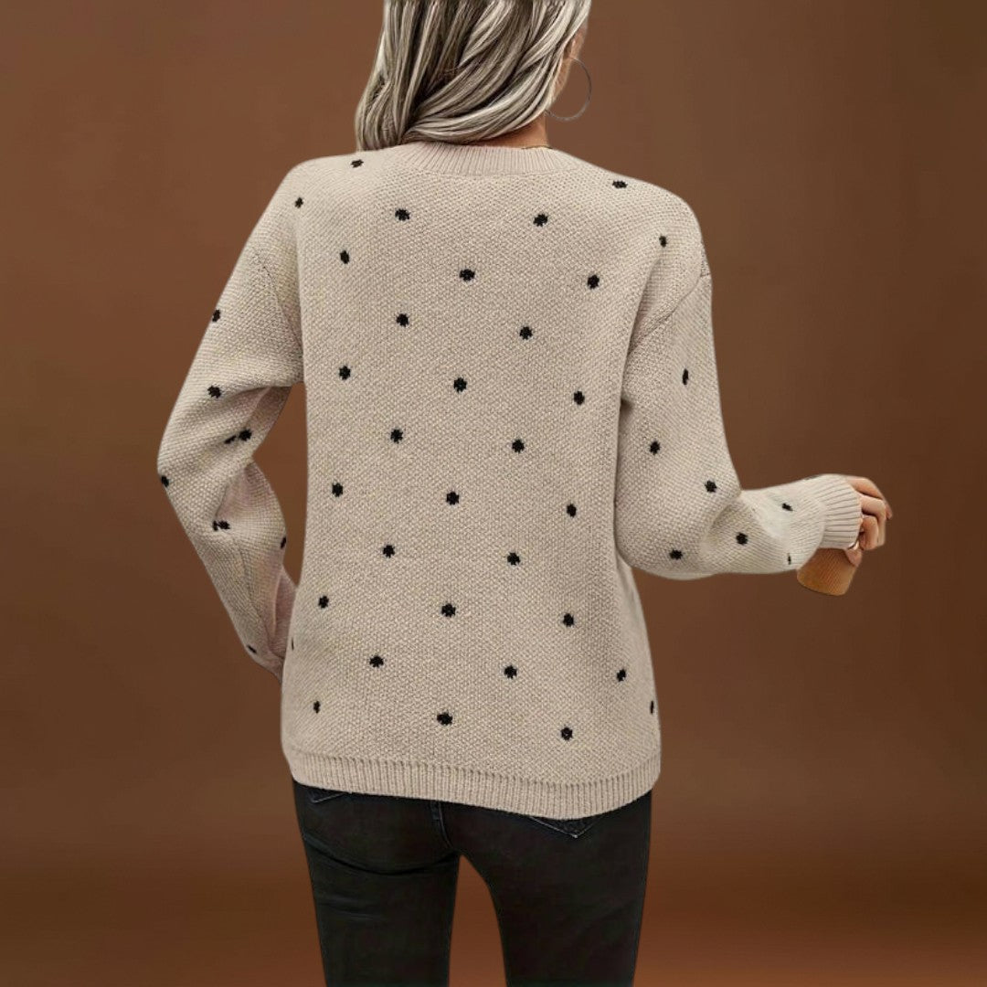 Carina - Camisola de malha com bolinhas