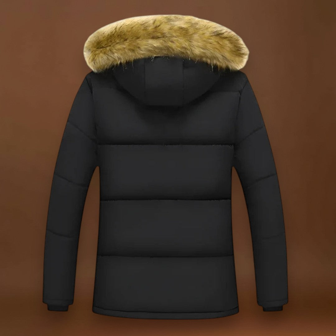 Rafael | Parka De Inverno Quente Com Capuz De Pelo