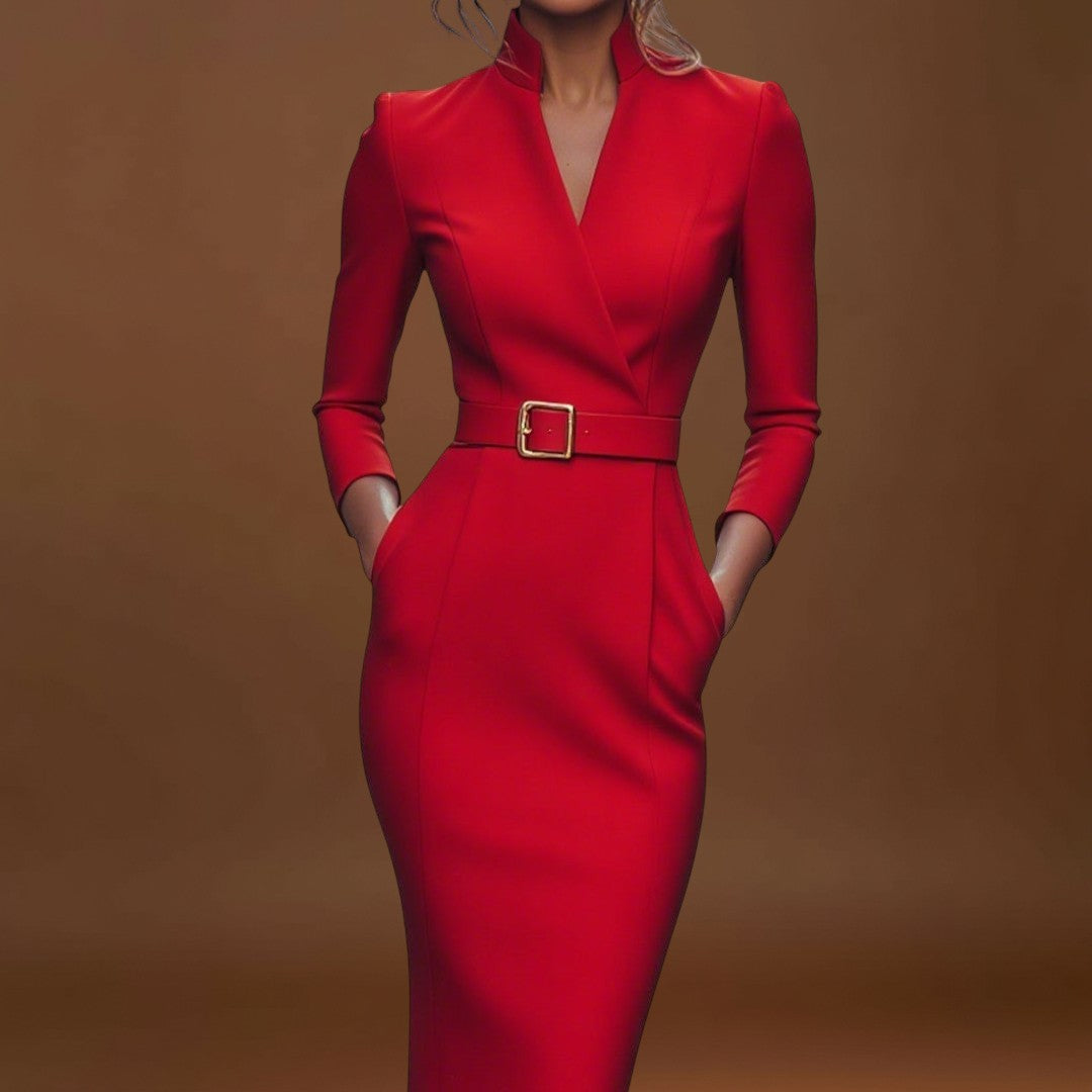 Inês - Vestido Elegante com Cinto