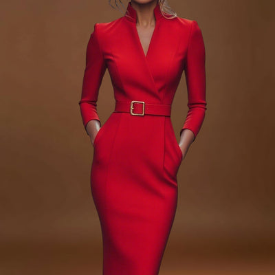 Inês - Vestido Elegante com Cinto