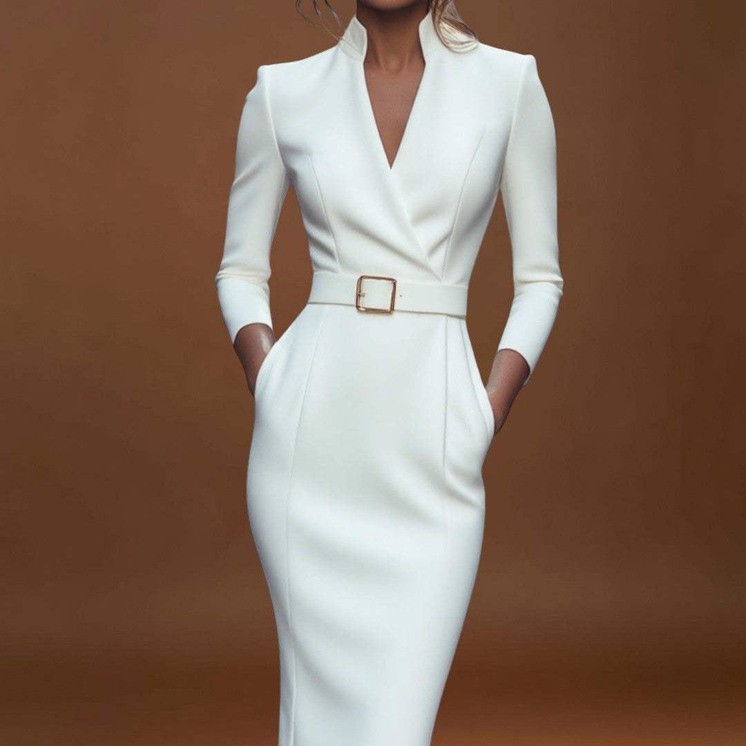 Inês - Vestido Elegante com Cinto