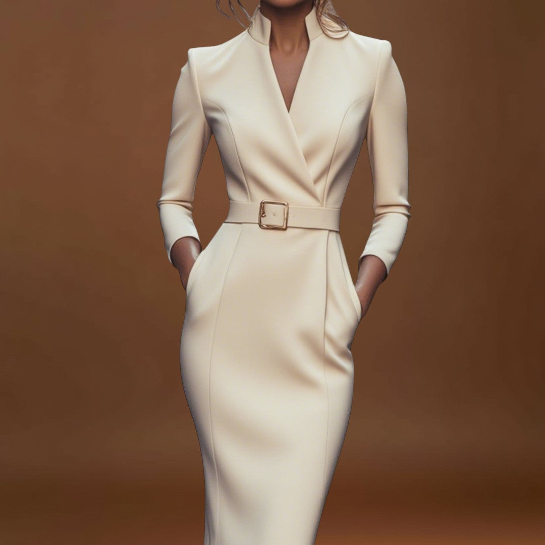 Inês - Vestido Elegante com Cinto