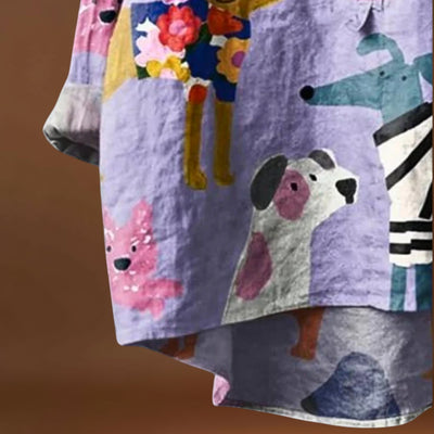 Elisabete - Camisa com padrões para senhora