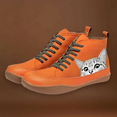 Felina - Botas de couro para amantes de gatos