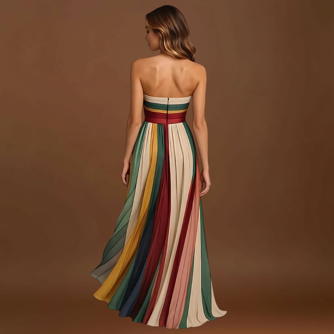 Renata - Vestido colorido sem mangas