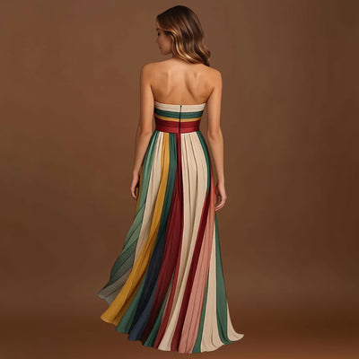 Renata - Vestido colorido sem mangas