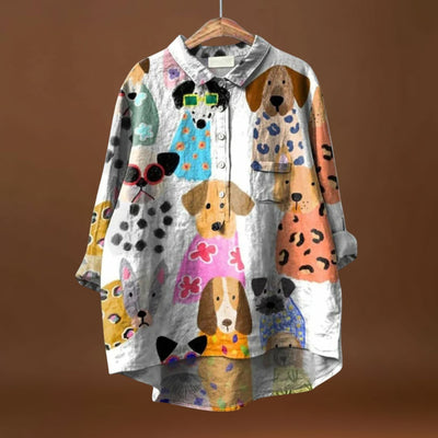 Elisabete - Camisa com padrões para senhora