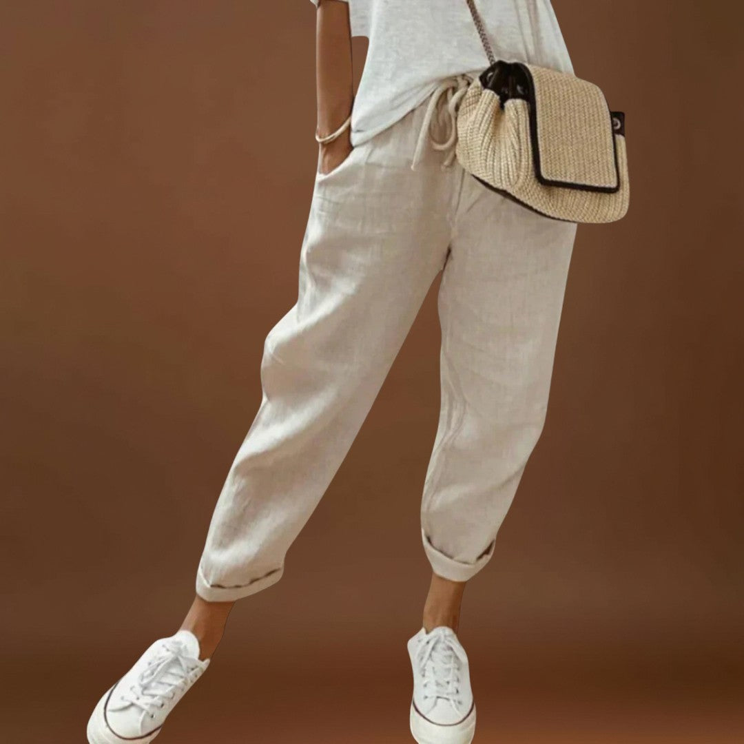 Francisca – Calças de linho modernas e casuais