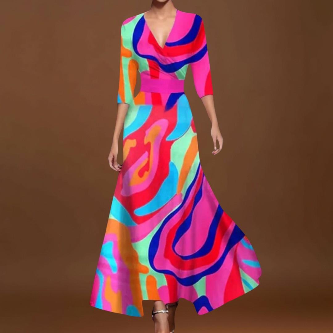 Isadora - Vestido maxi premium feito à mão