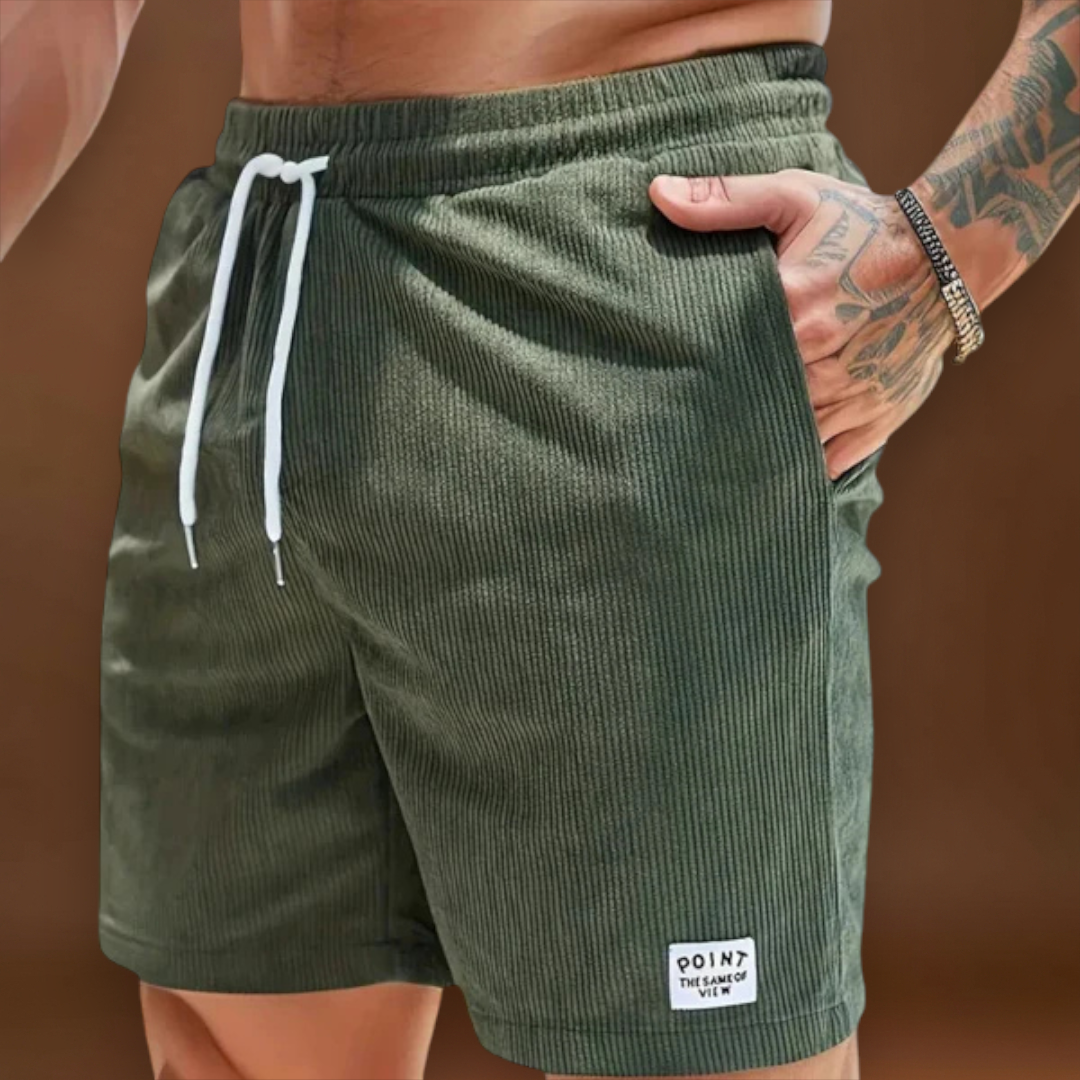 André | Calções de Cotelê com Elasticidade Suave