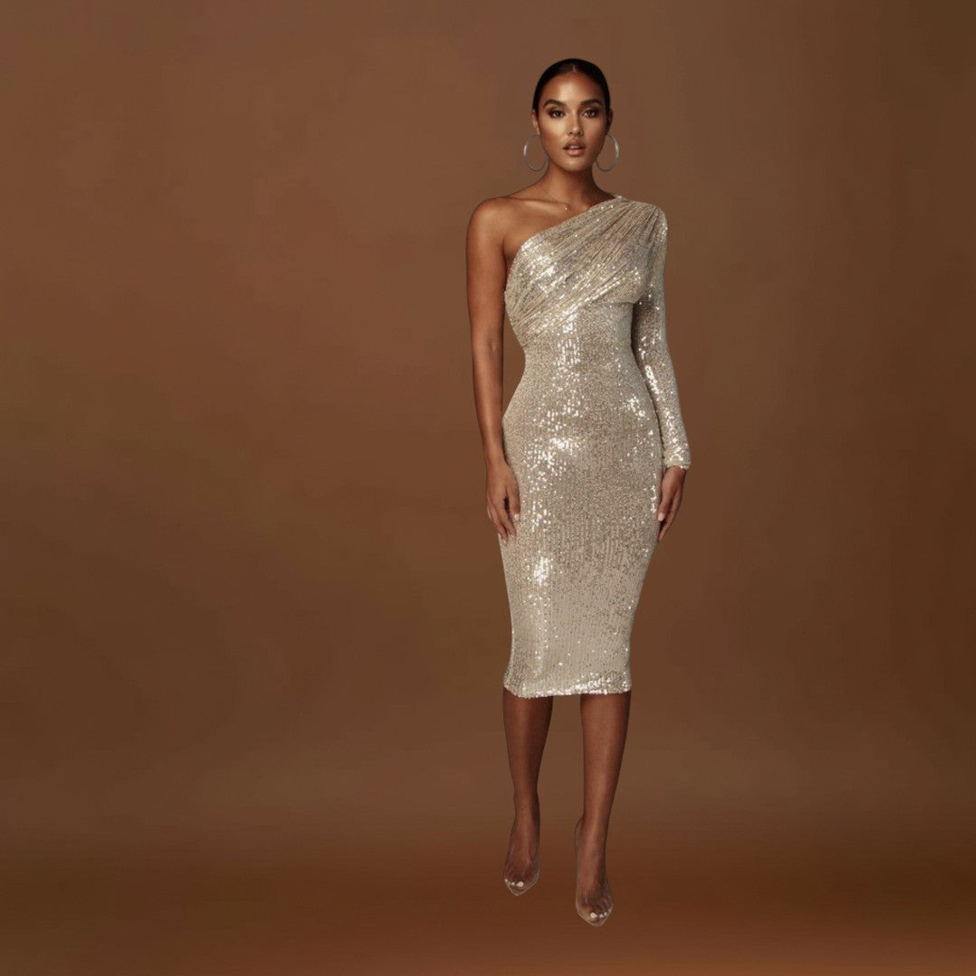 Rita - Vestido de Noite com Decote Cruzado