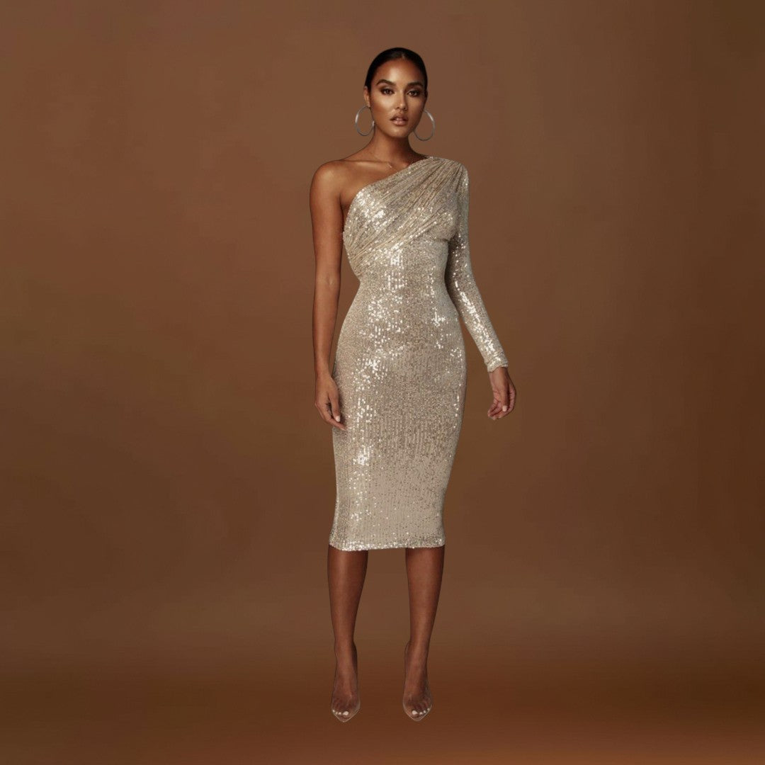 Rita - Vestido de Noite com Decote Cruzado