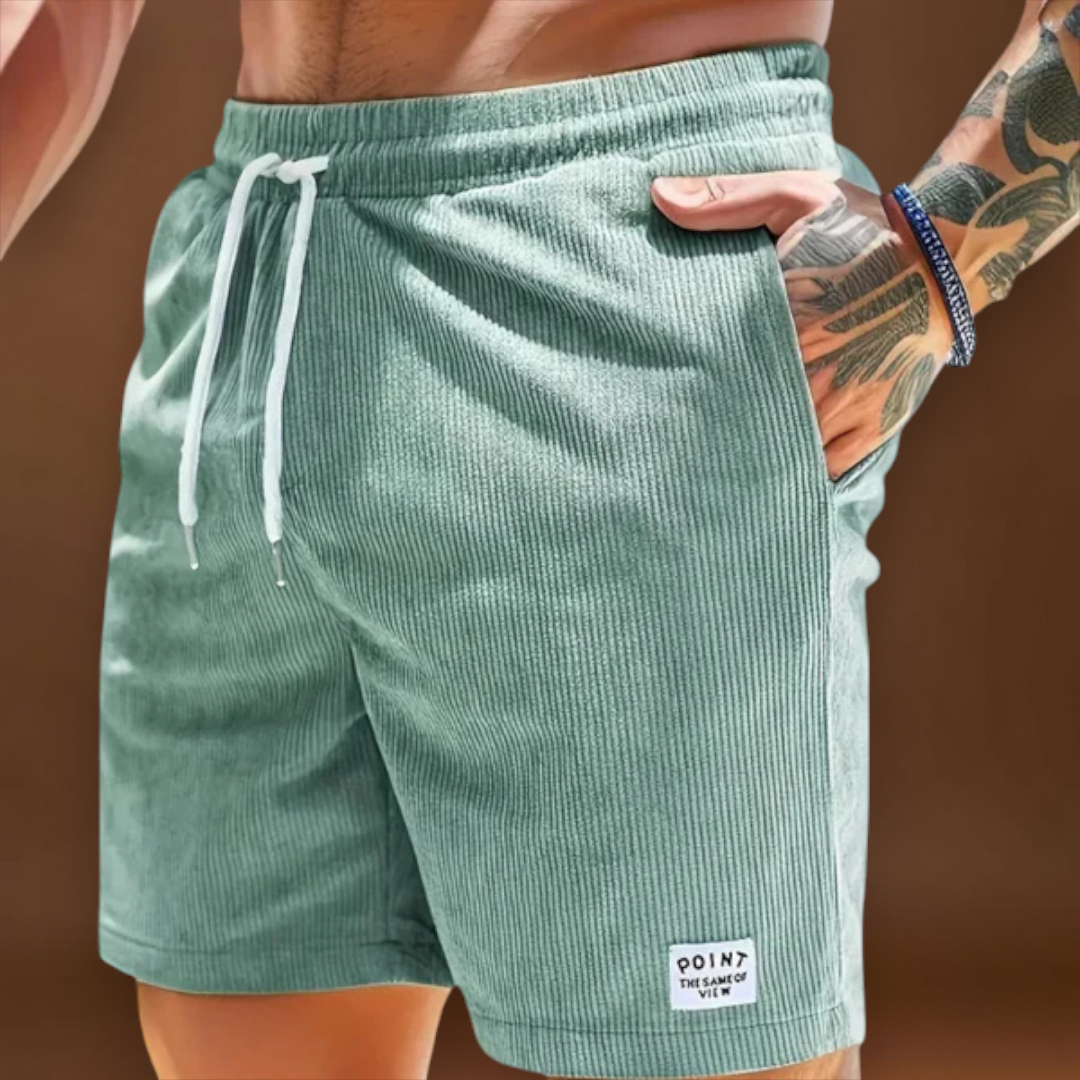 André | Calções de Cotelê com Elasticidade Suave