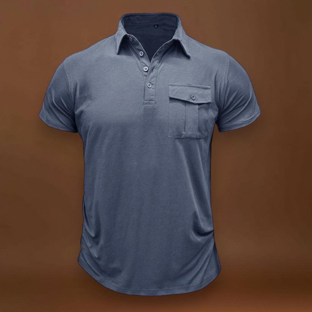 Camisa de algodão com bolsos