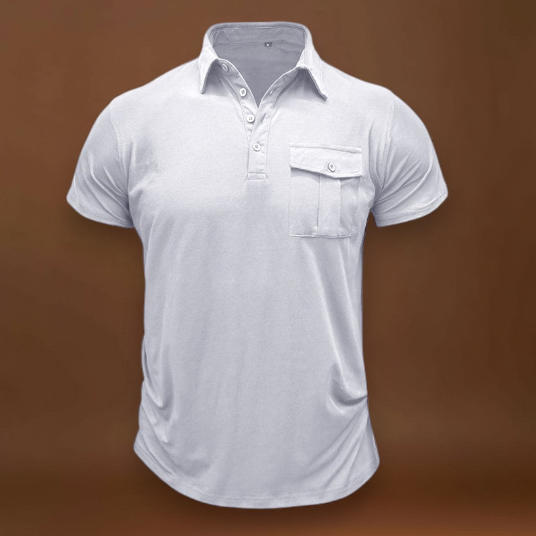 Camisa de algodão com bolsos