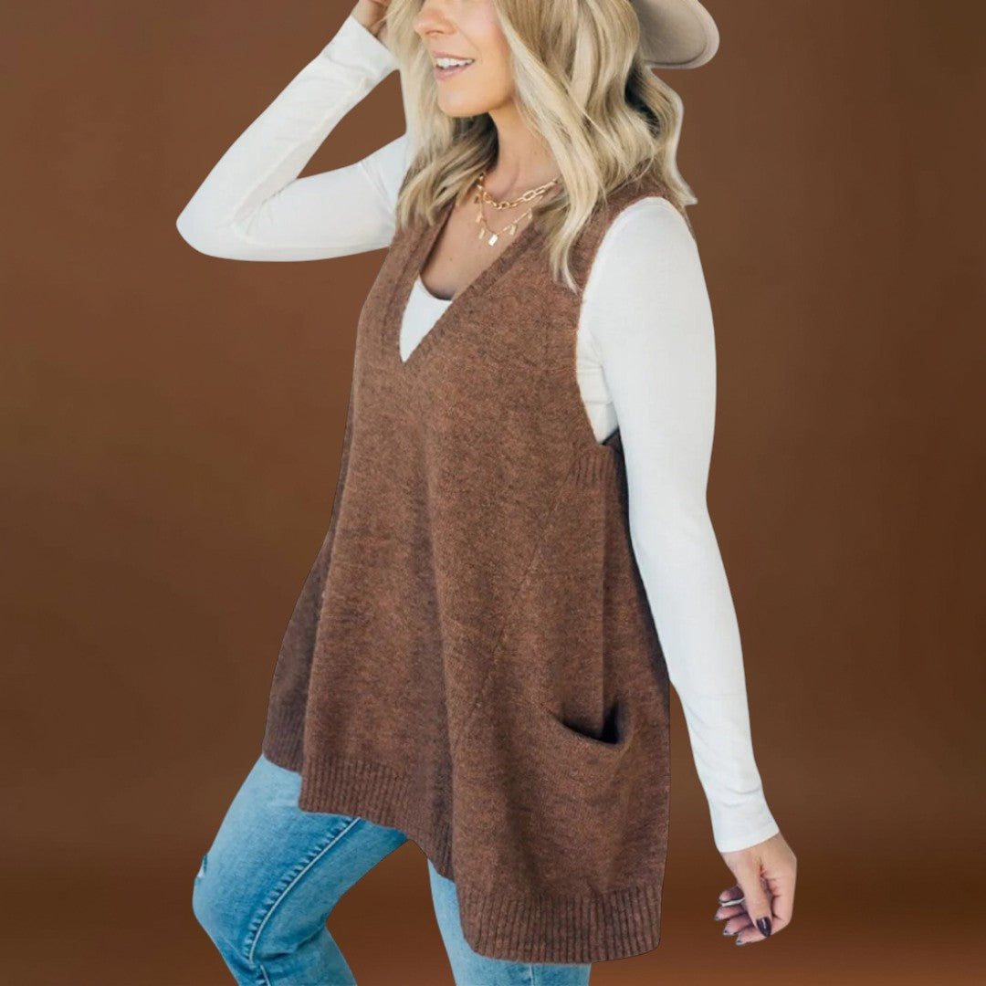 Roberta - Colete de malha aconchegante