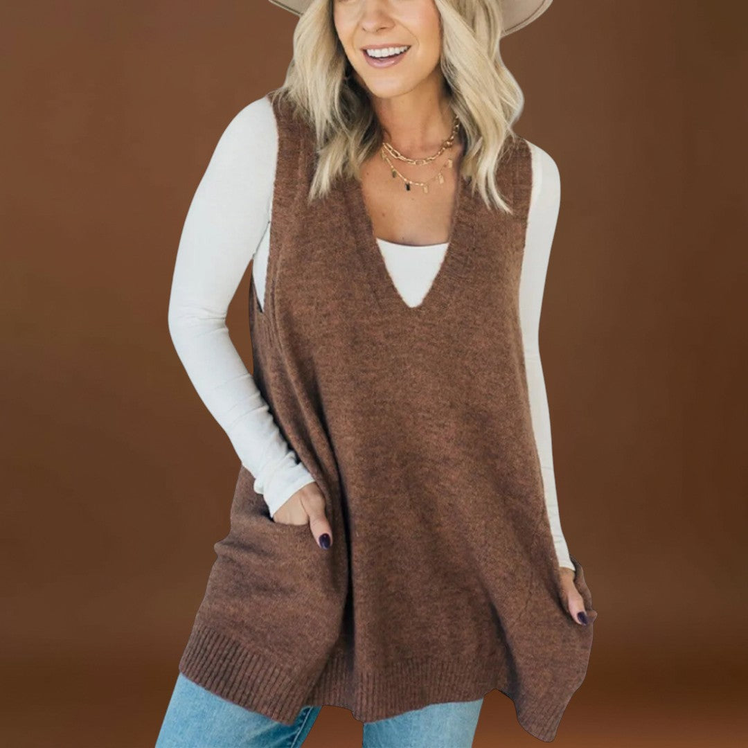Roberta - Colete de malha aconchegante