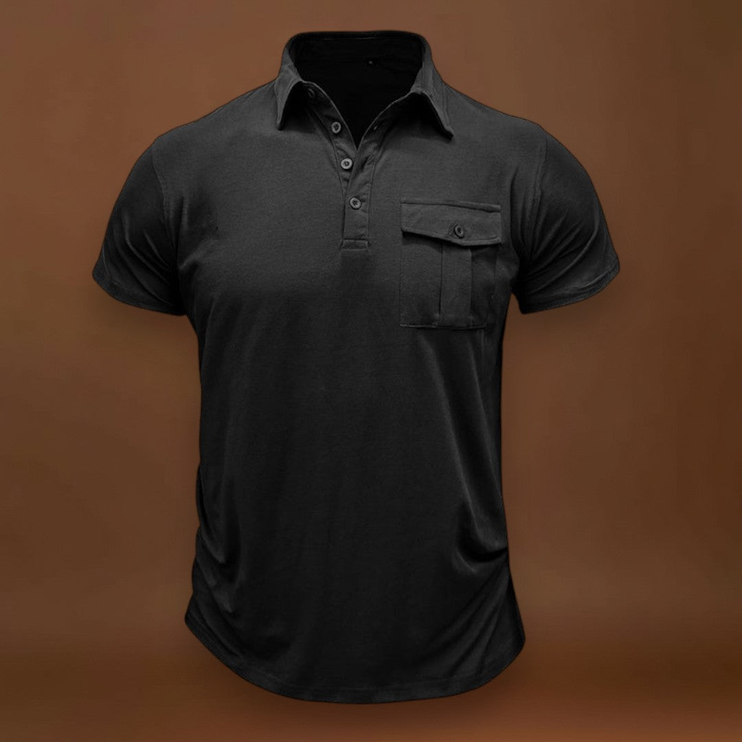 Camisa de algodão com bolsos