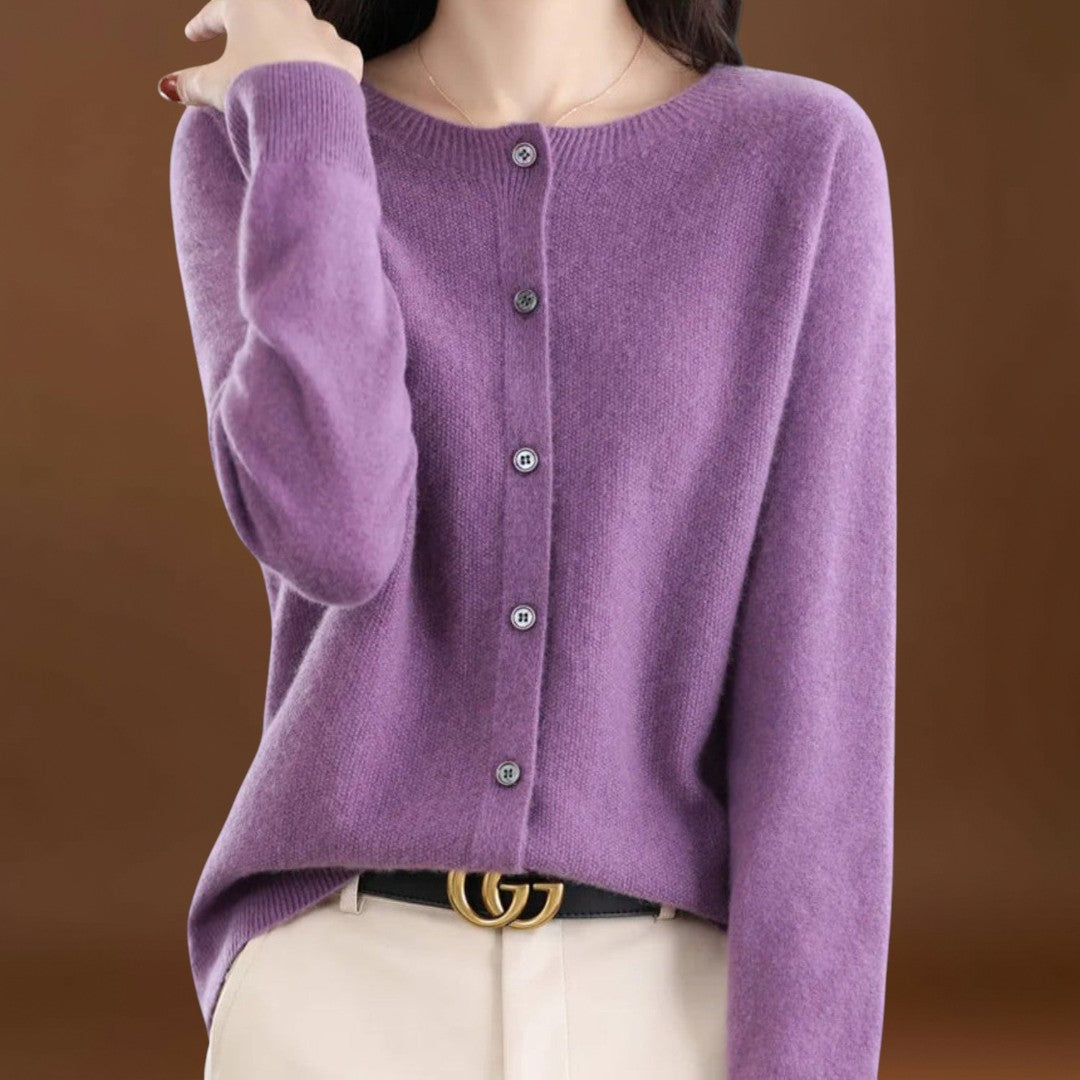 Jéssica - Cardigan em Malha de Caxemira