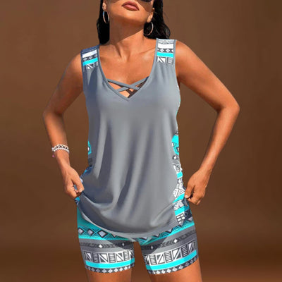 Márcia - Tankini com estampado geométrico