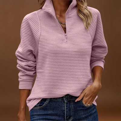 Bruna - Camisola elegante com meio fecho