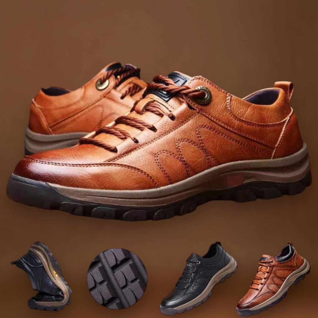 Matt - Sapatos masculinos casuais de couro costurados à mão