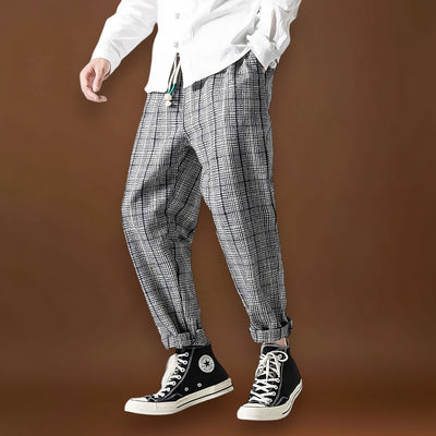 Kosei - Calças de algodão Conforto Castanho