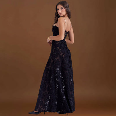 Serena - Vestido longo elegante para casamentos e eventos