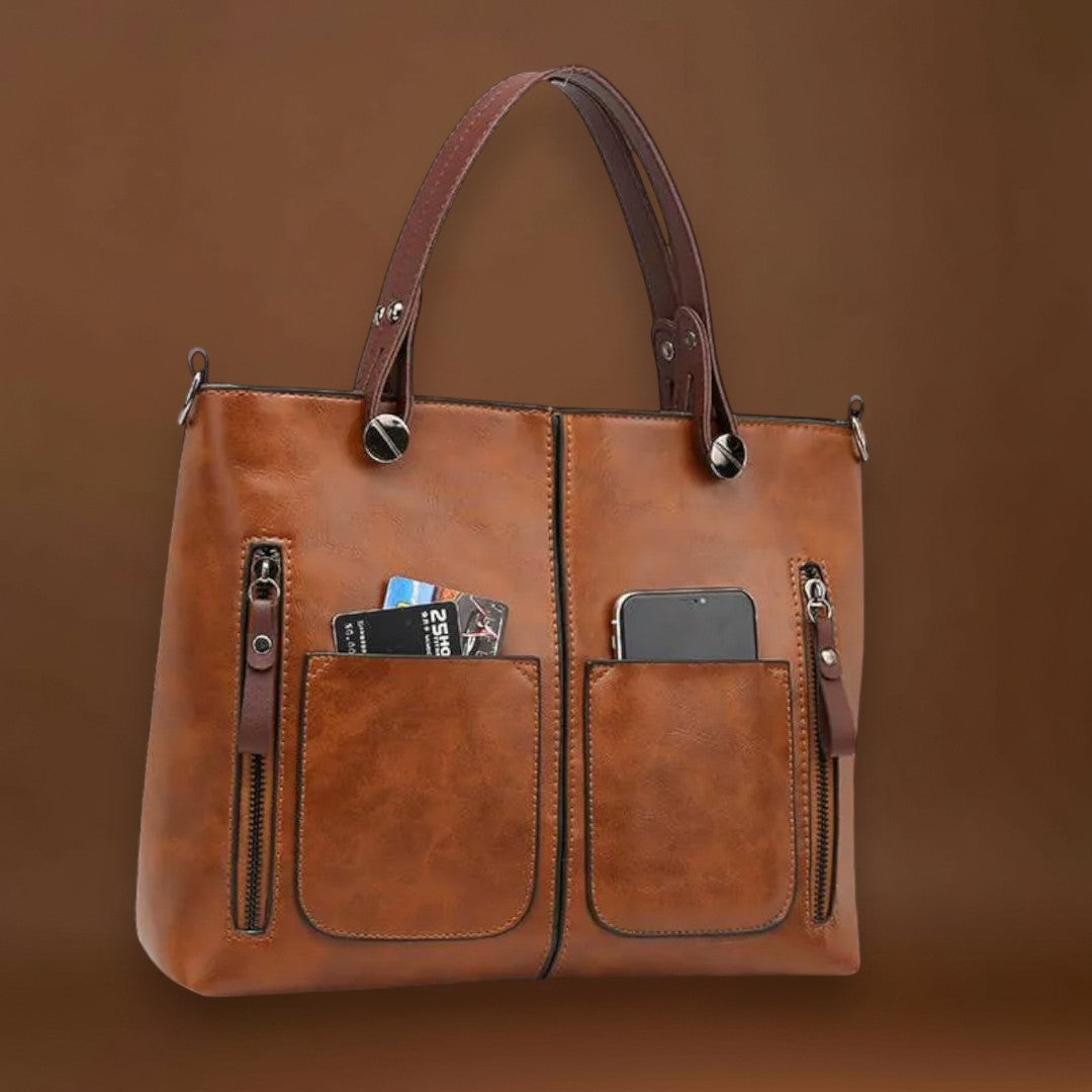 Maria. - Bolsa de couro elegante