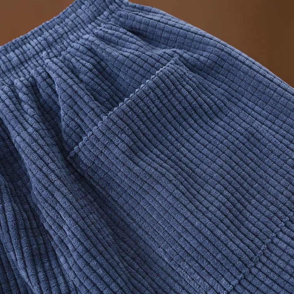 Jitsu - Calças de veludo às riscas Azul