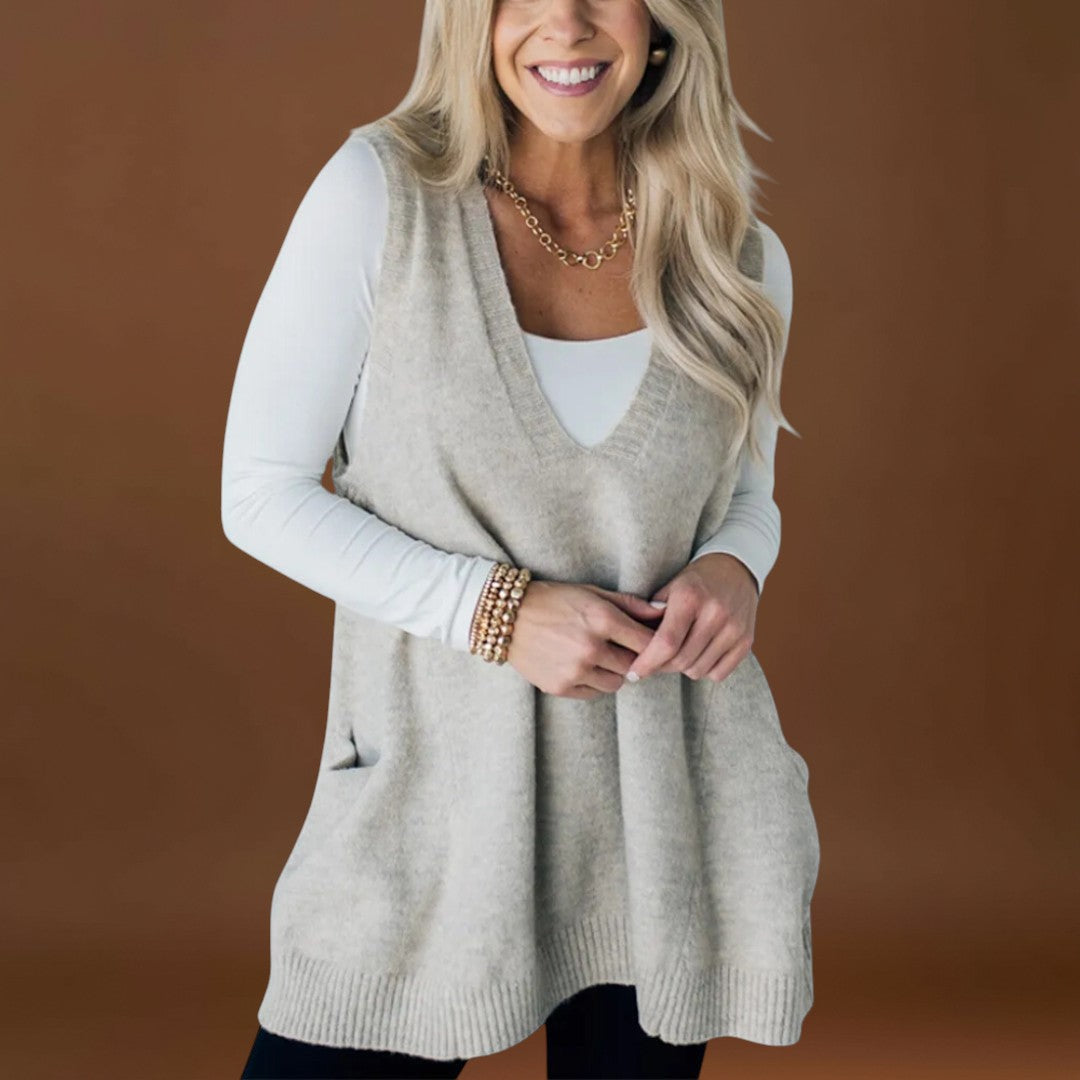 Roberta - Colete de malha aconchegante