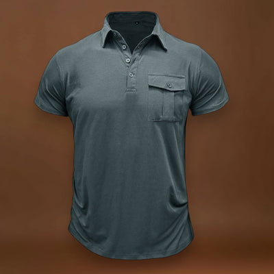 Camisa de algodão com bolsos