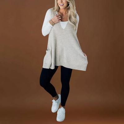 Roberta - Colete de malha aconchegante