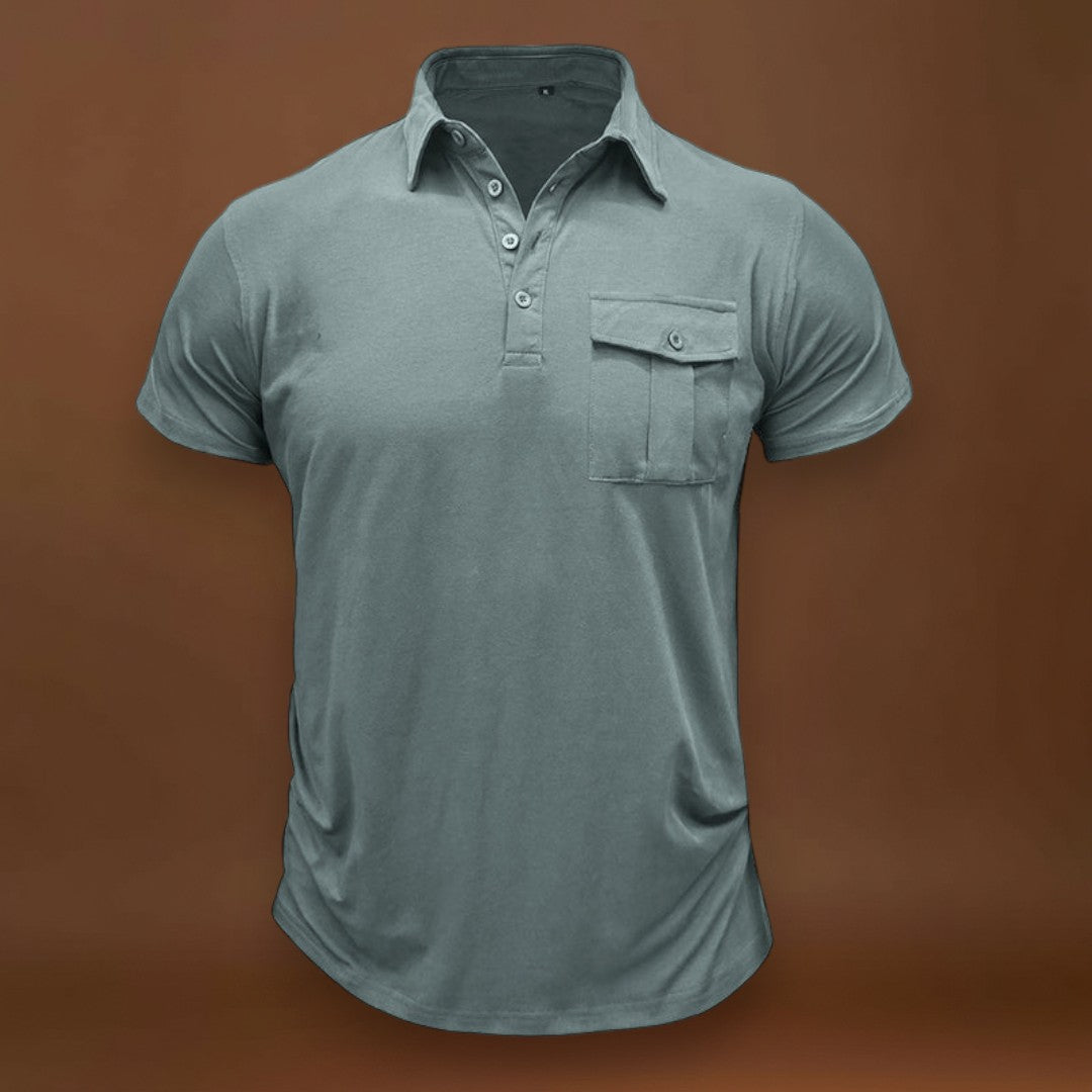 Camisa de algodão com bolsos