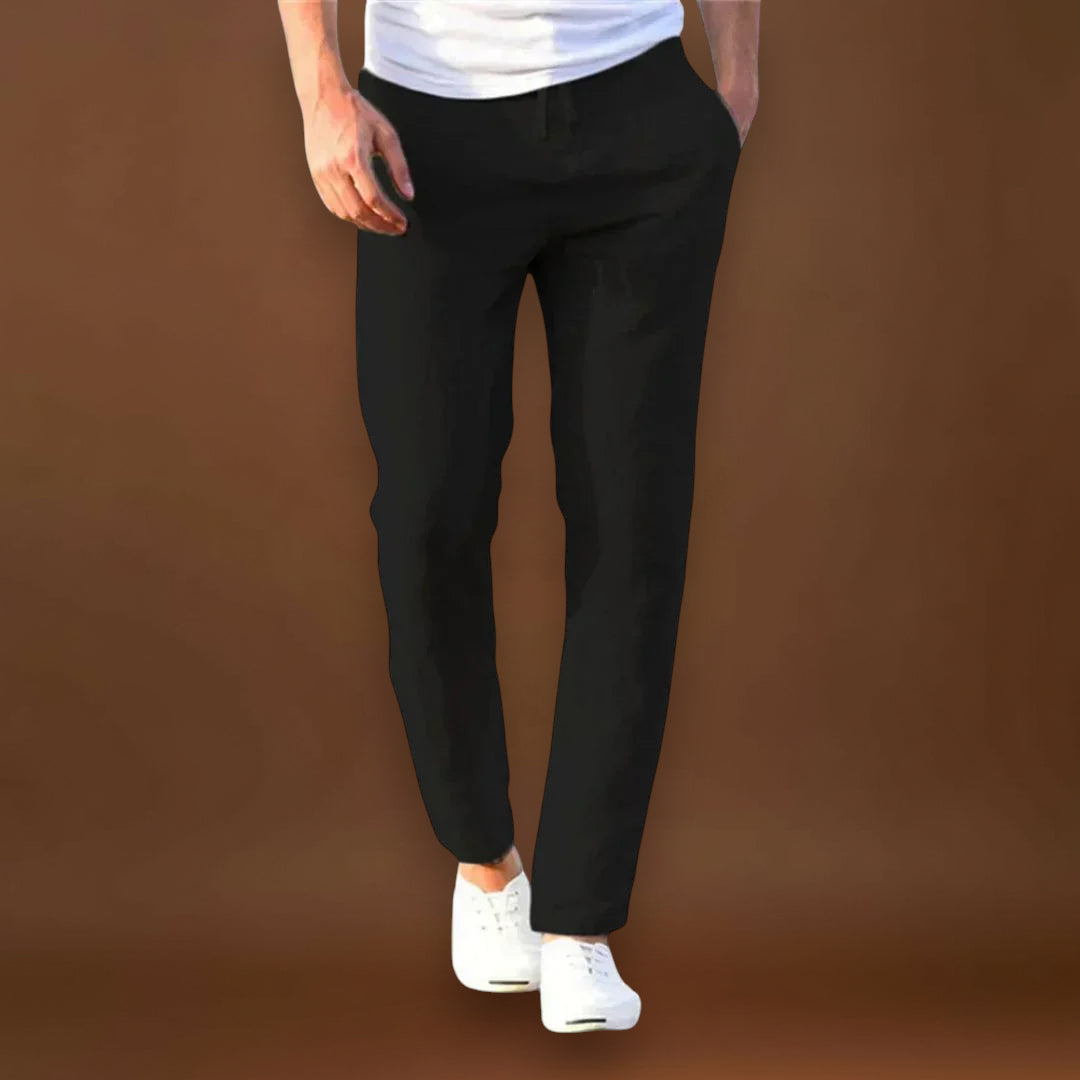 Hélder | Calças Casuais Leves em Linho