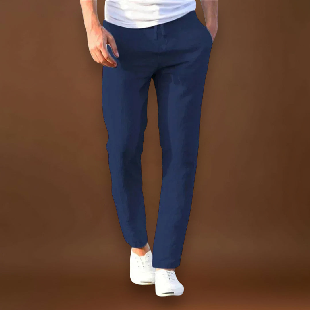 Hélder | Calças Casuais Leves em Linho