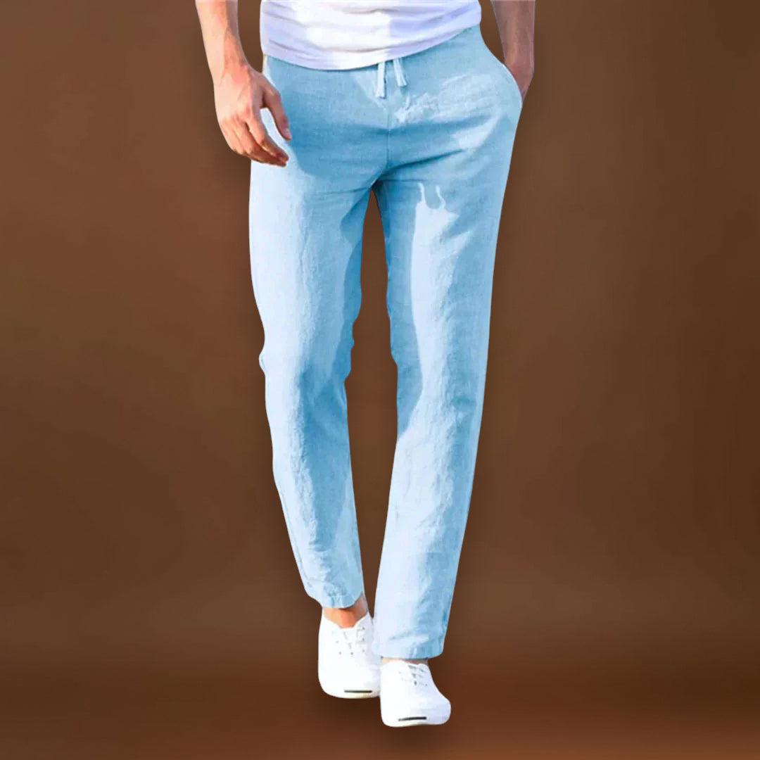 Hélder | Calças Casuais Leves em Linho