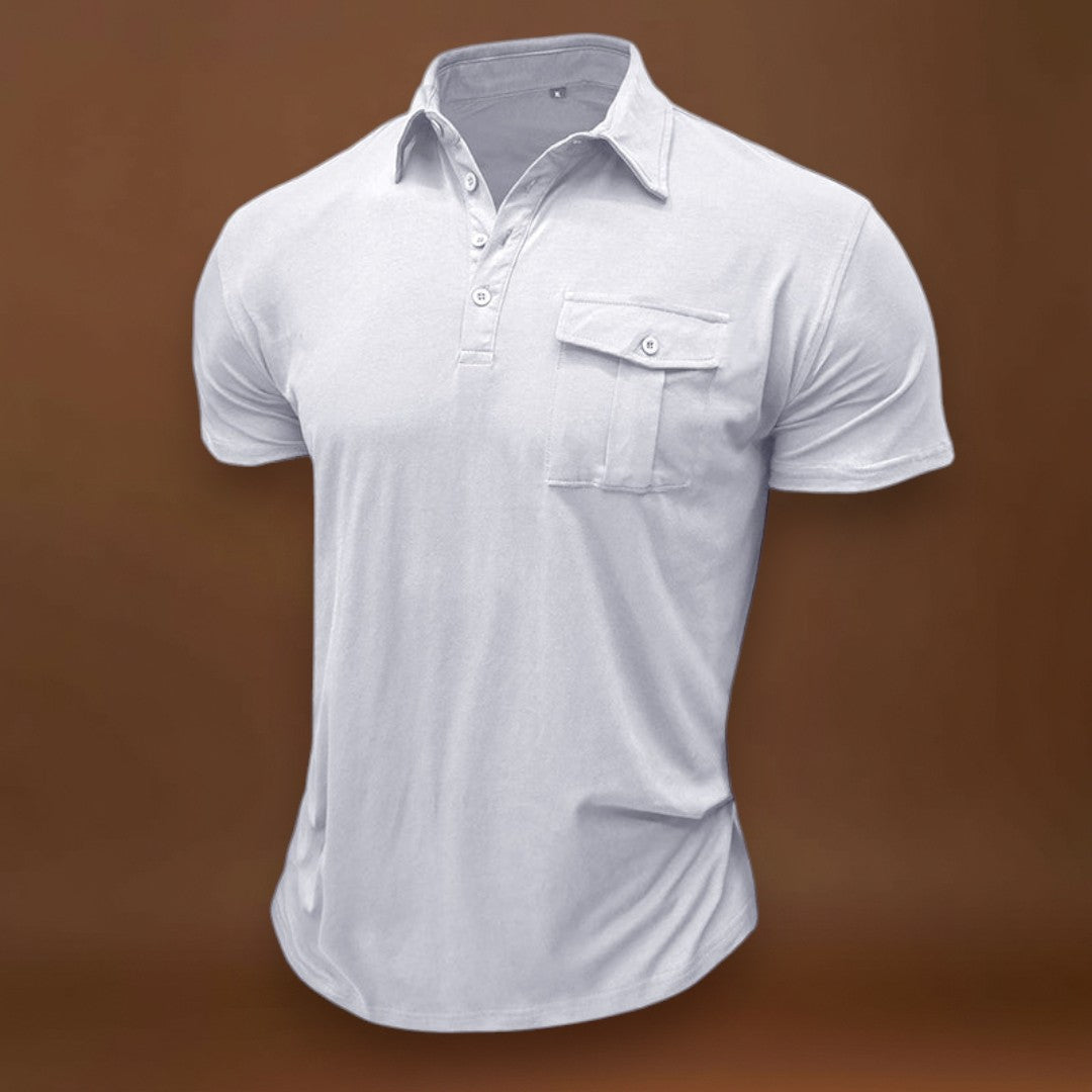 Camisa de algodão com bolsos