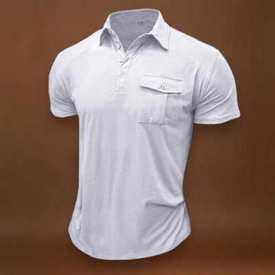 Camisa de algodão com bolsos