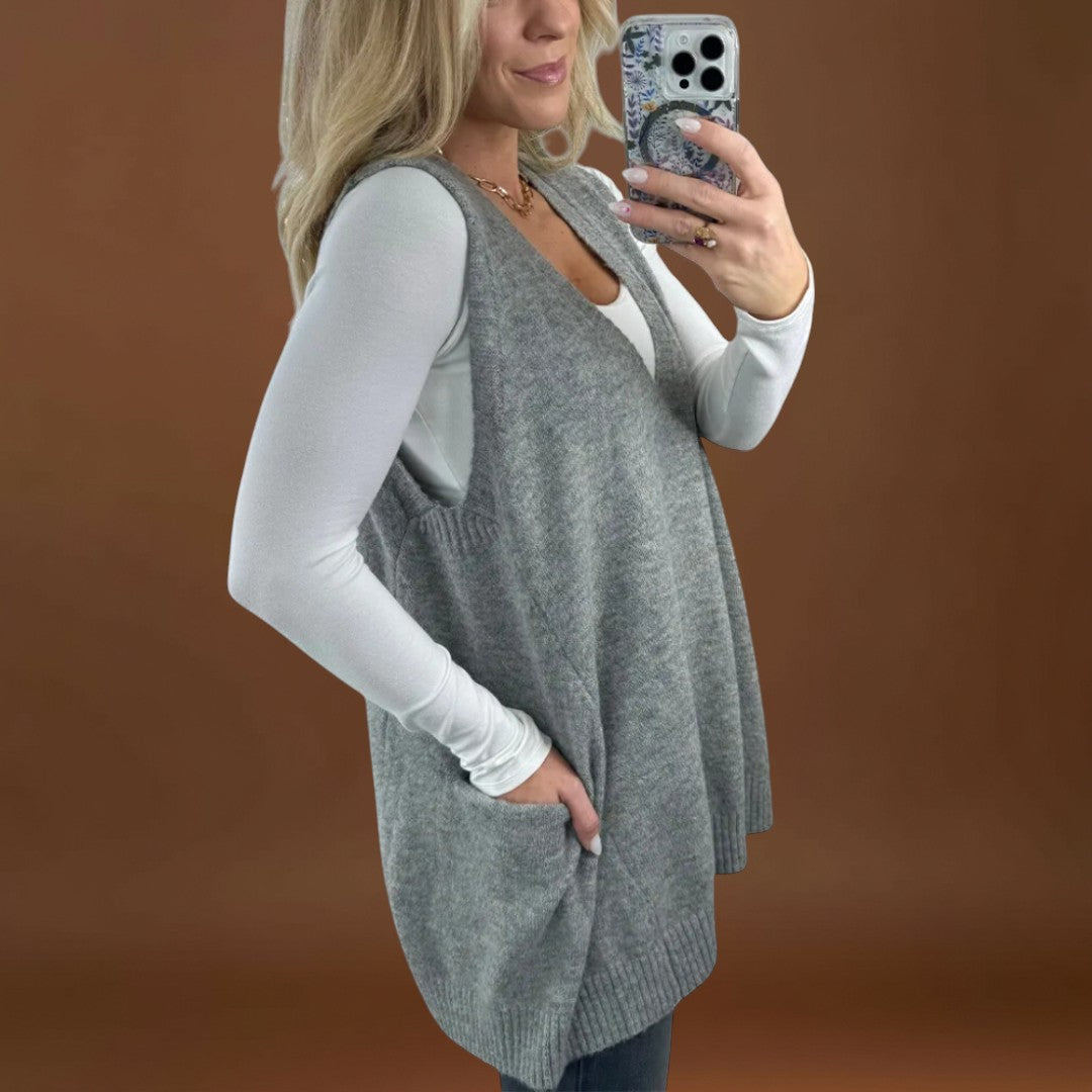 Roberta - Colete de malha aconchegante