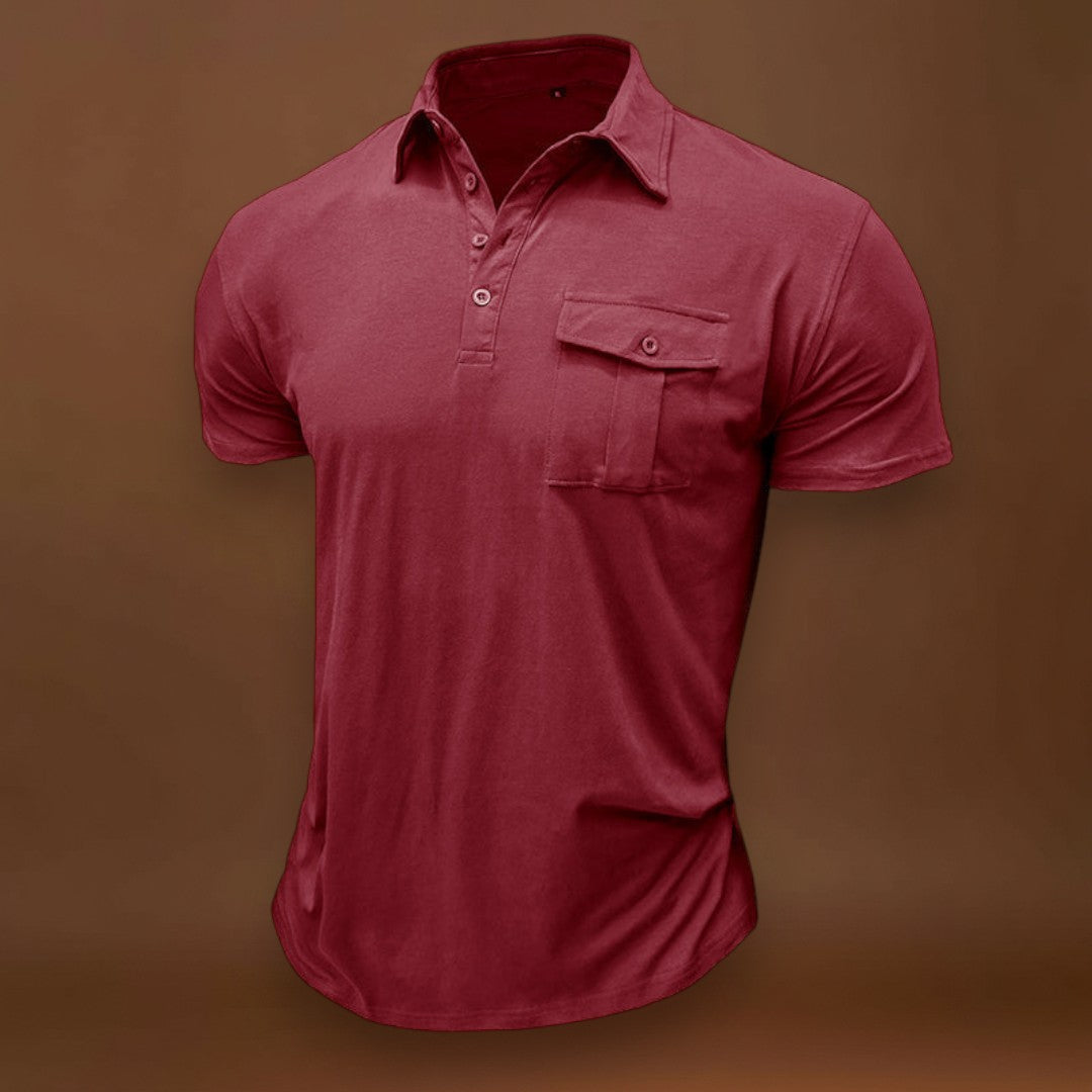 Camisa de algodão com bolsos