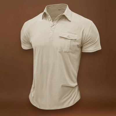 Camisa de algodão com bolsos