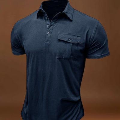 Camisa de algodão com bolsos