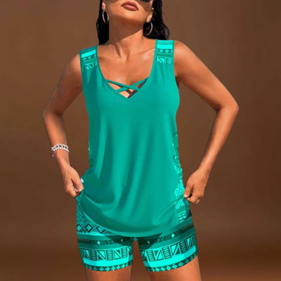 Márcia - Tankini com estampado geométrico