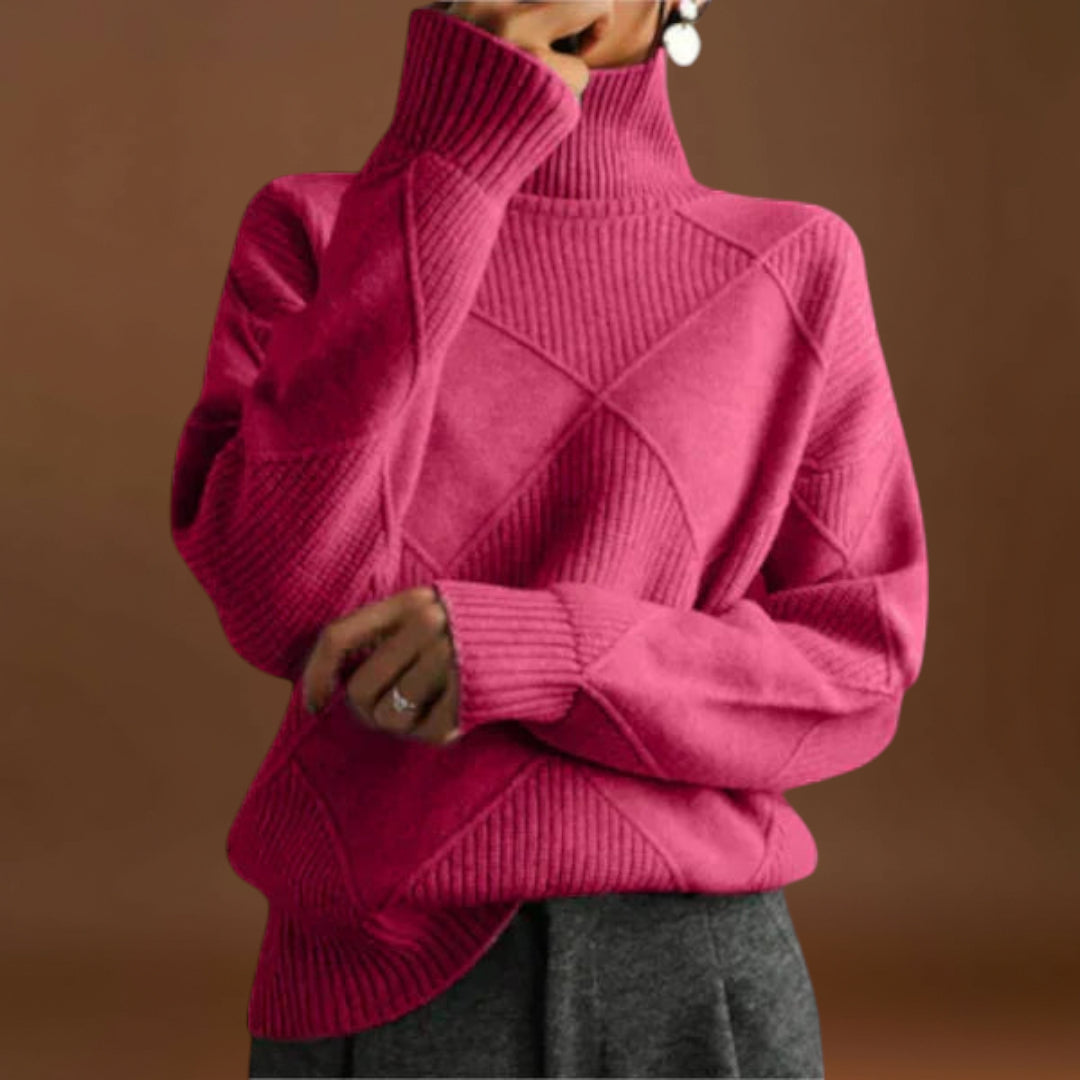 Melanie - Suéter com decote alto aconchegante