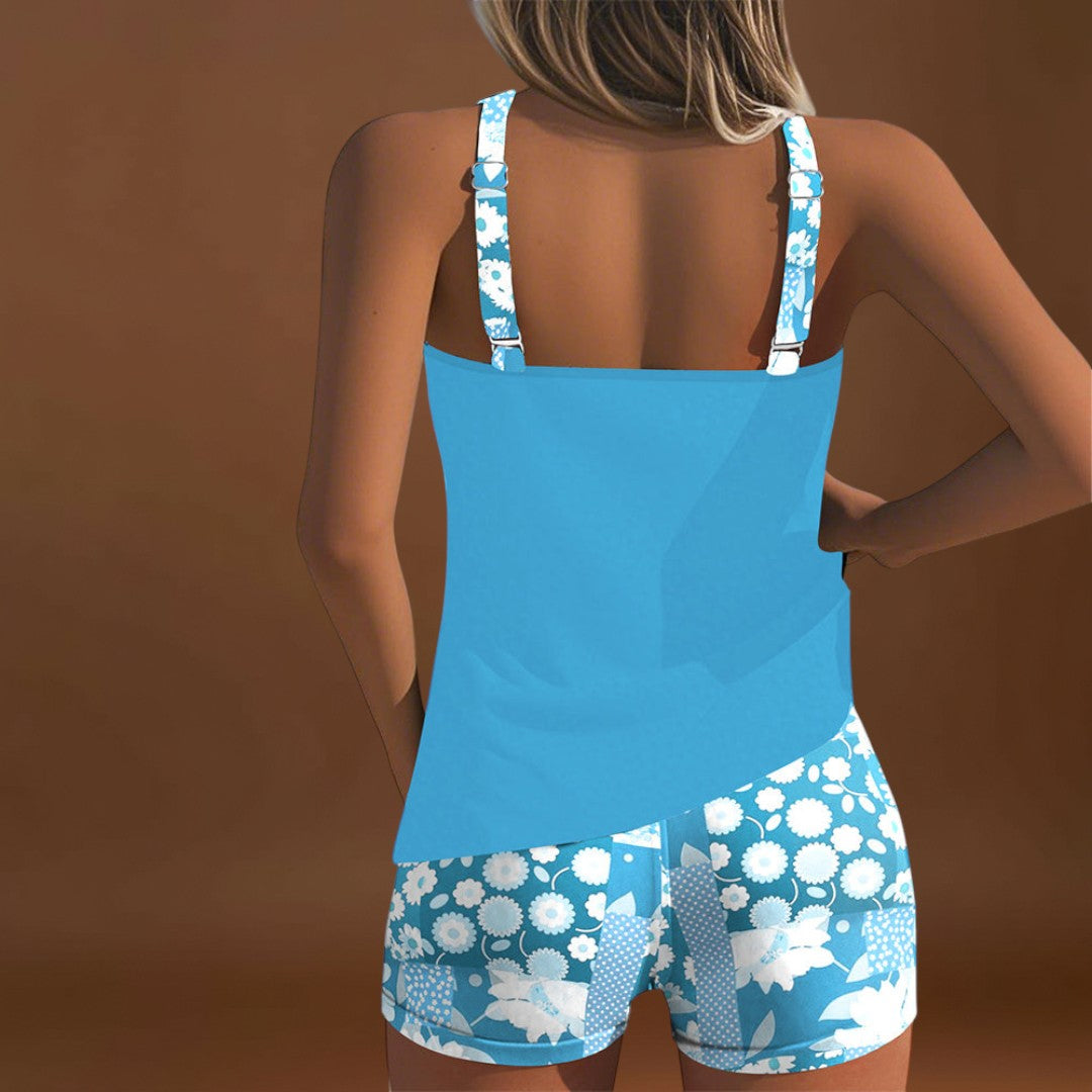 Laura - Conjunto de biquíni de duas peças com estampa floral