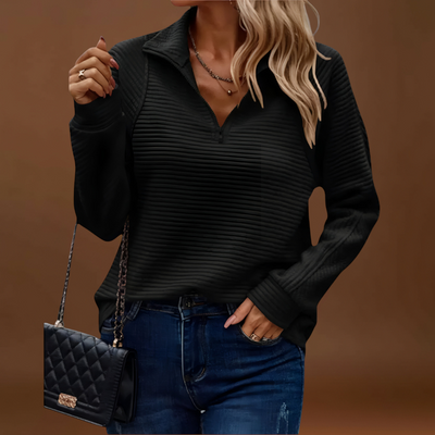 Bruna - Camisola elegante com meio fecho