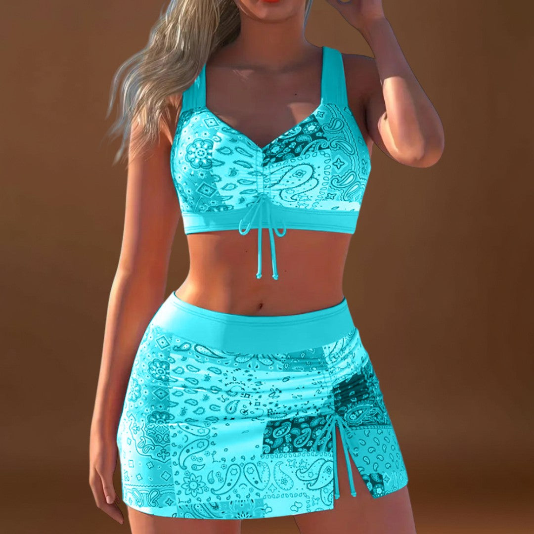 Sílvia - Biquíni com saia e laço