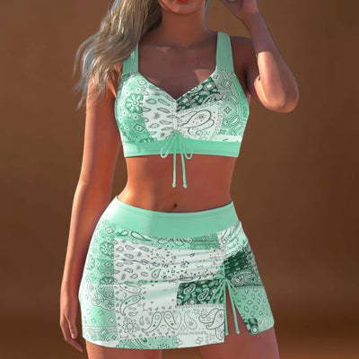 Sílvia - Biquíni com saia e laço