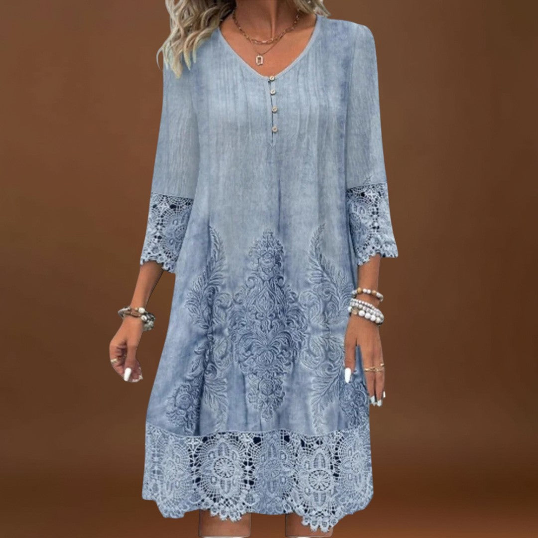 Lucia - Vestido de Bordado Elegante